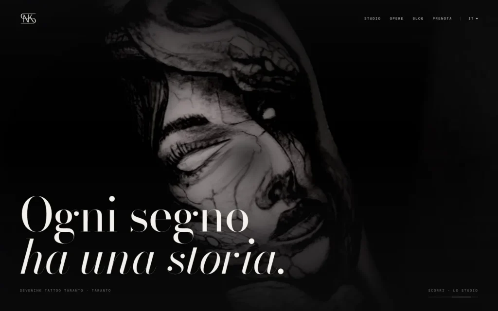 La home page di seveninktattoo.it